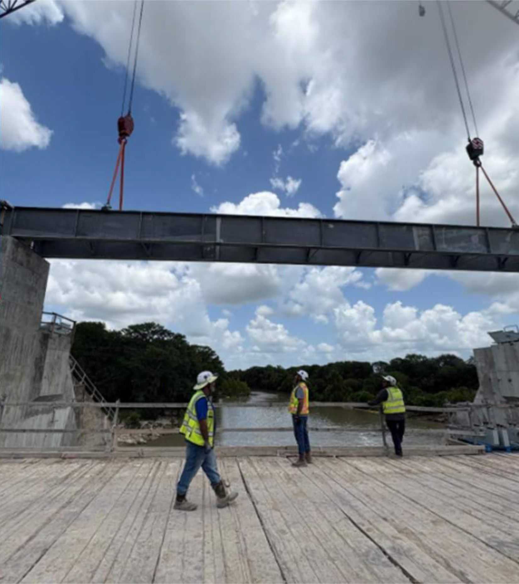 Installation of the Maintenance Bridge Over Bay 1