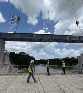 Installation of the Maintenance Bridge Over Bay 1